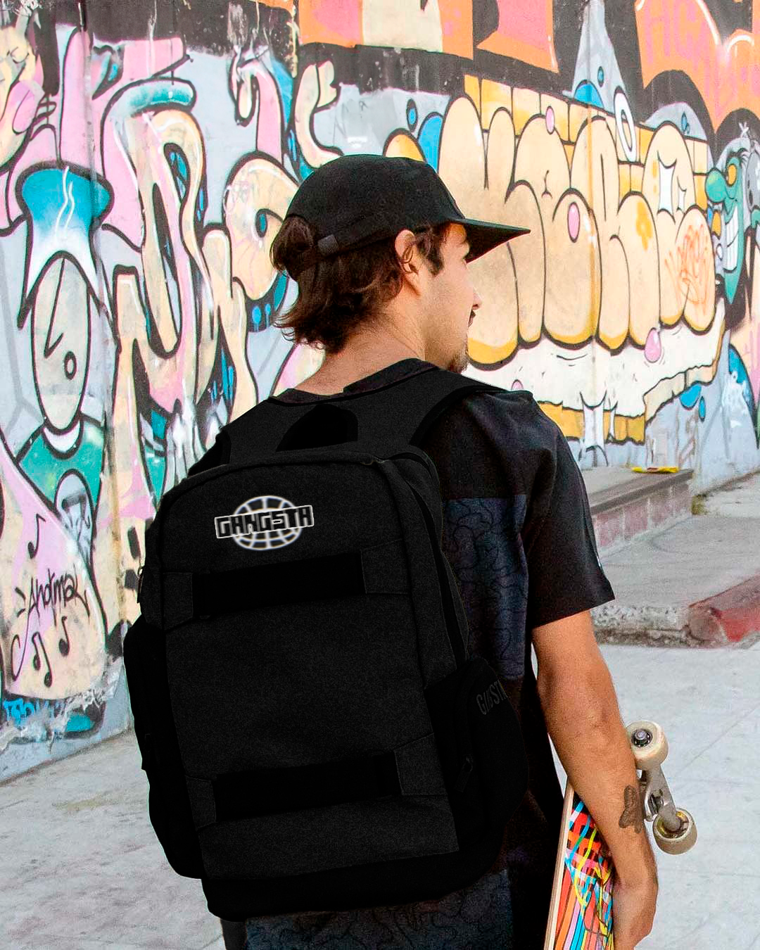 Mochila Gangsta Skatepack Negro