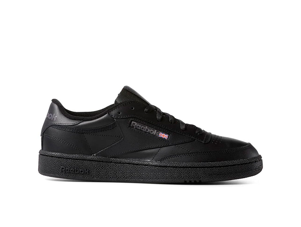 Zapatilla Reebok Club C 85 Cuero Hombre Mono Negro Real Kicks