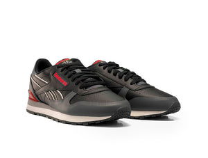 Zapatilla Reebok Classic Leather Negro - Rojo -Gris