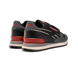 Zapatilla Reebok Classic Leather Negro - Rojo -Gris