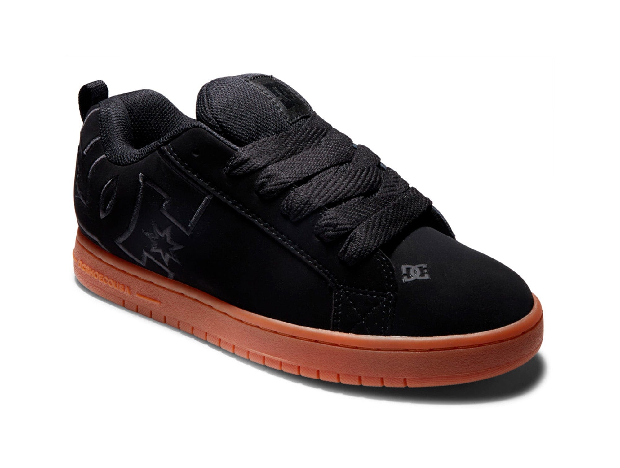 Zapatilla Dc Court Graffik Nubuck Skate Hombre Negro Real Kicks