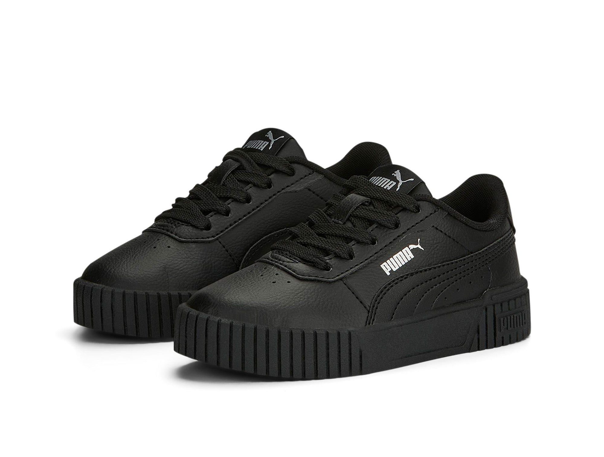 Zapatillas Puma Carina 2.0 Cuero Cadete Mono Negro