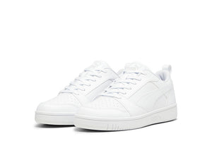 Zapatillas Puma Rebound V6 Low Hombre Mono Blanco