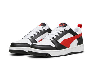 Zapatilla Puma Rebound V6 Hombre Blanco - Negro - Rojo