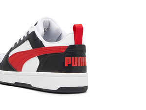 Zapatilla Puma Rebound V6 Hombre Blanco - Negro - Rojo