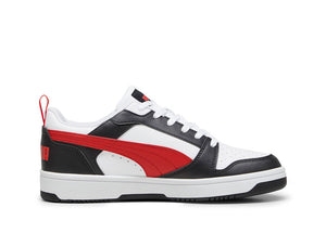 Zapatilla Puma Rebound V6 Hombre Blanco - Negro - Rojo