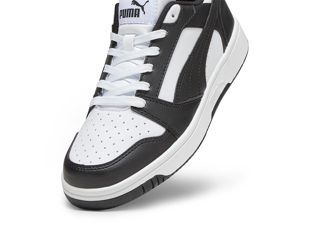 Zapatilla Puma Rebound V6 Cadete Negro - Blanco