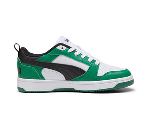 Zapatilla Puma Rebound V6 Cadete Blanco - Negro - Verde