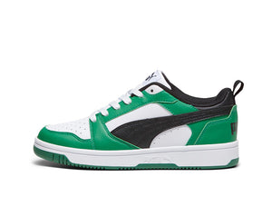 Zapatilla Puma Rebound V6 Cadete Blanco - Negro - Verde