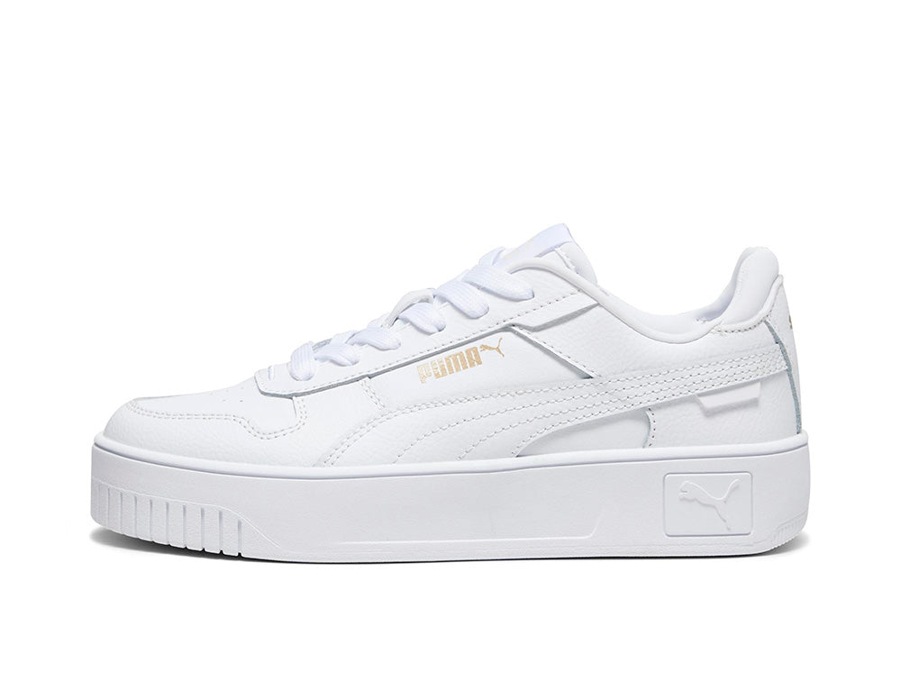 Zapatillas Puma Carina Street Cadete Mono Blanco