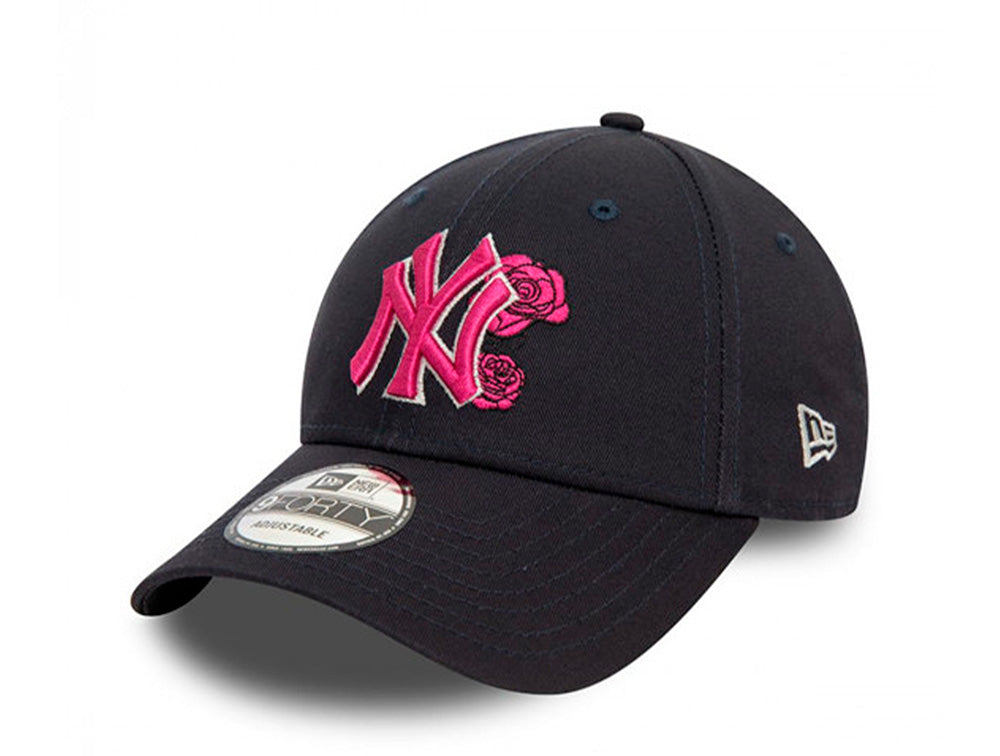 Jockey New Era Mlb 940 New York Yankees Flower Unisex Negro - Rosado