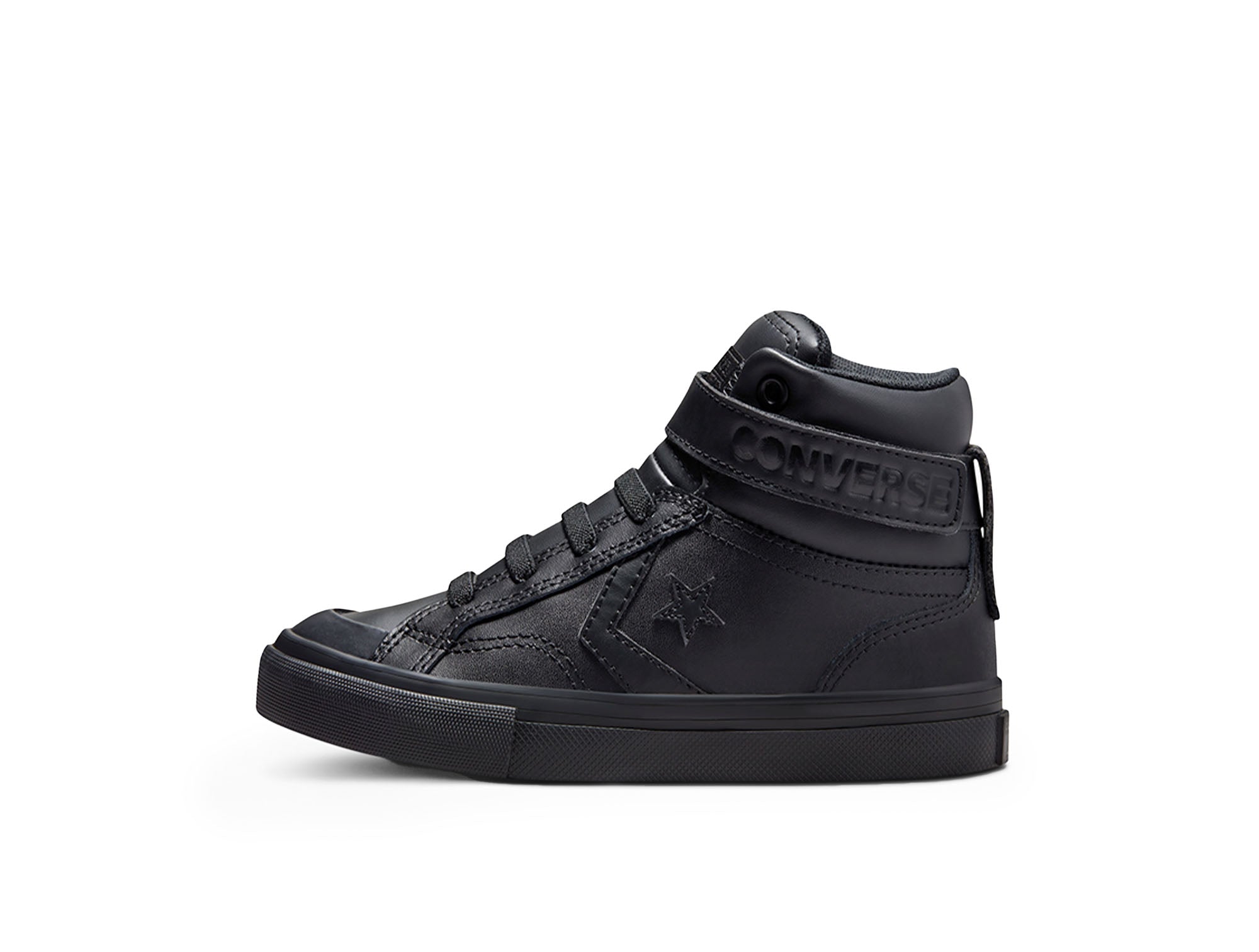 Zapatilla Converse Pro Blaze Strap Cuero Junior Mono Negro