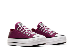 Zapatilla Converse Chuck Taylor Lift Sparkle Party Mujer Lila