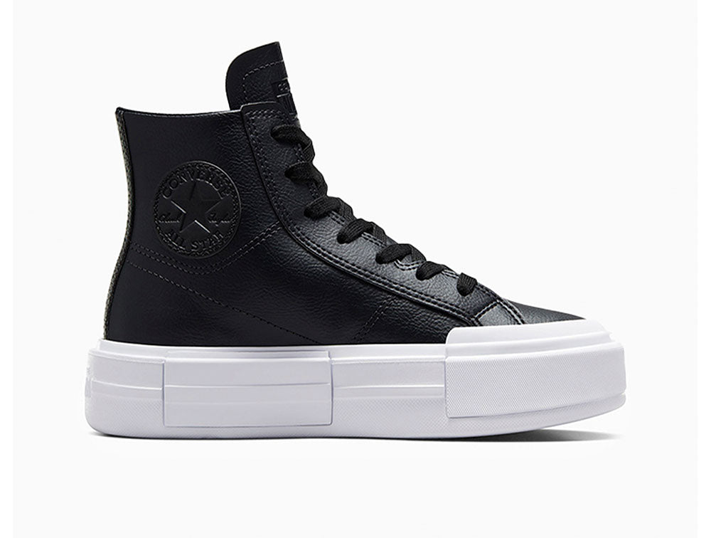 Converse negras de cuero mujer online