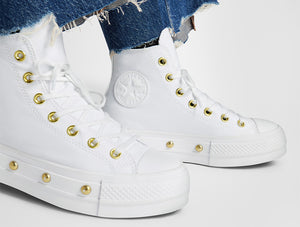 Zapatilla Converse Chuck Taylor Lift Studded Mujer Blanco