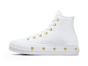 Zapatilla Converse Chuck Taylor Lift Studded Mujer Blanco