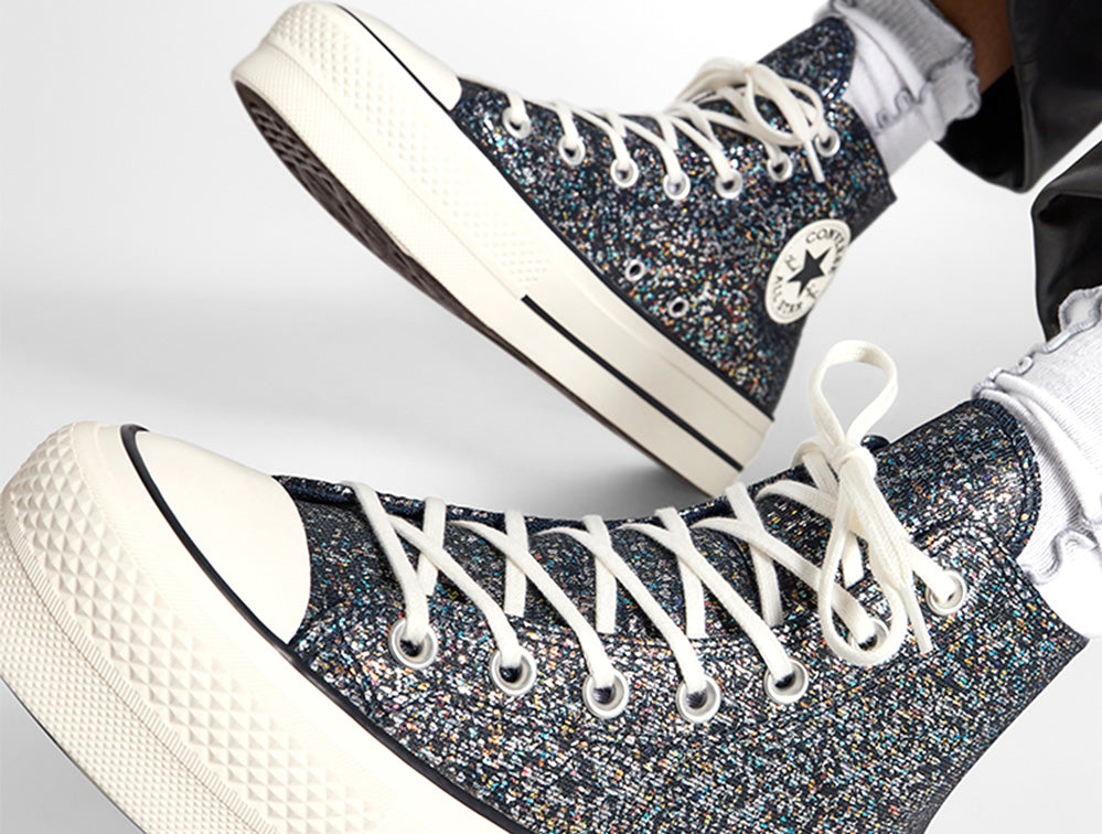 Converse glitter plata online