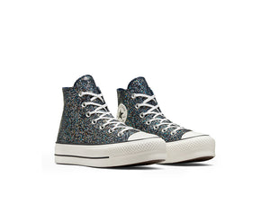 Zapatilla Converse Chuck Taylor All Star Lift Hi Glitter Shinefetti Mujer Negro