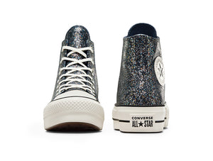 Zapatilla Converse Chuck Taylor All Star Lift Hi Glitter Shinefetti Mujer Negro