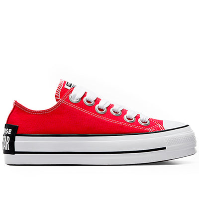 Zapatilla Converse Chuck Taylor Lift Sketch Mujer Rojo