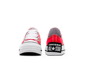 Zapatilla Converse Chuck Taylor Lift Sketch Mujer Rojo