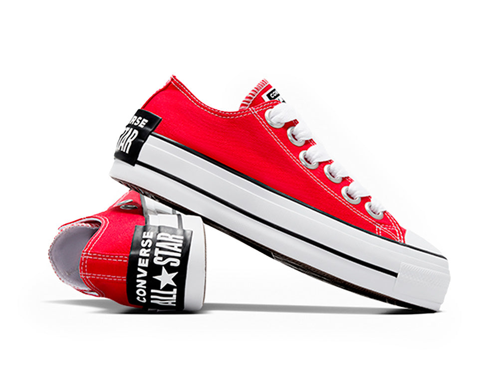 Zapatilla Converse Chuck Taylor Lift Sketch Mujer Rojo Real Kicks