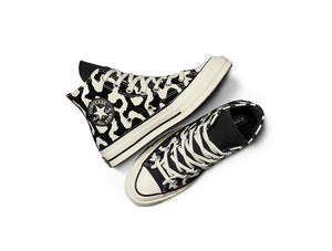 Zapatilla Converse Chuck 70 Hi Print Mujer Negro - Blanco