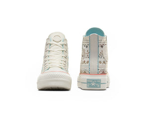 Zapatilla Converse Chuck Taylor Plataforma Dia de los muertos Unisex Blanco