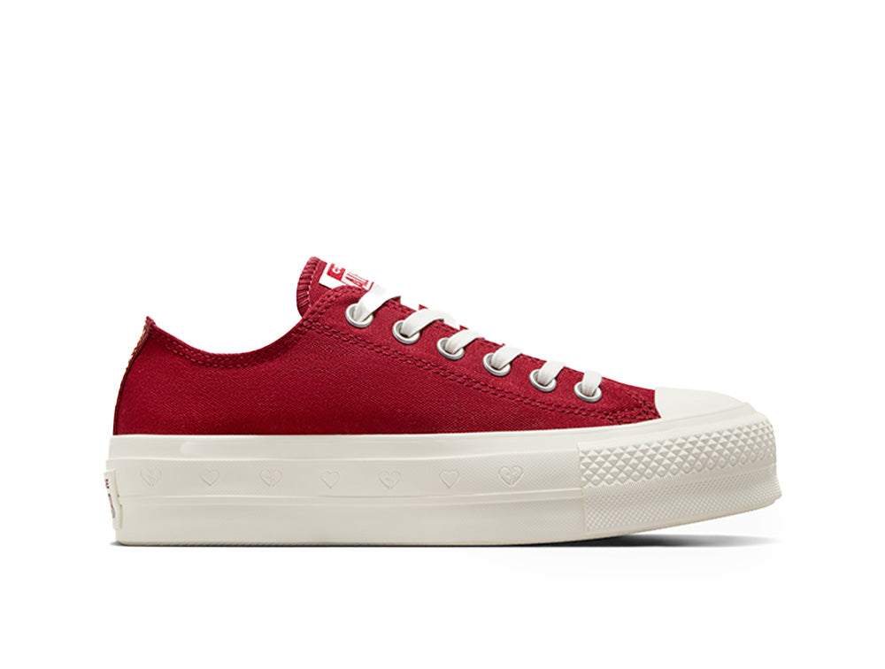 Zapatillas Converse Chuck Taylor All Star Lift (Hearts Valentine's Day) Mujer Burdeo