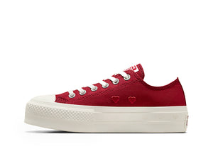 Zapatillas Converse Chuck Taylor All Star Lift (Hearts Valentine's Day) Mujer Burdeo