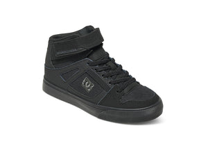 Zapatilla Dc Pure High-Top Junior Cuero Mono Negro