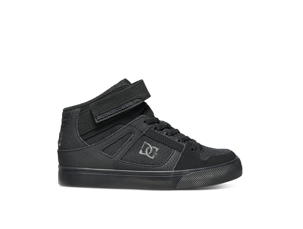 Zapatilla Dc Pure High-Top Junior Cuero Mono Negro