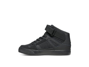 Zapatilla Dc Pure High-Top Junior Cuero Mono Negro