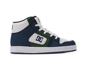 Zapatilla Dc Manteca 4 Hi Cadete Blanco-Azul-Verde