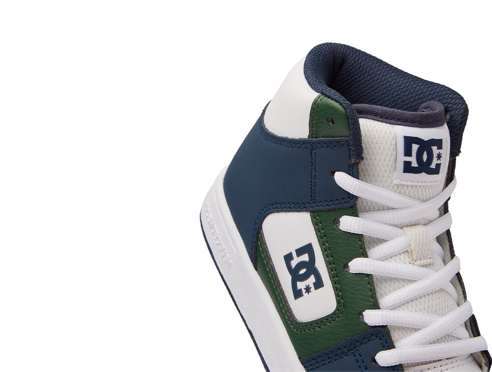 Zapatilla Dc Manteca 4 Hi Cadete Blanco-Azul-Verde