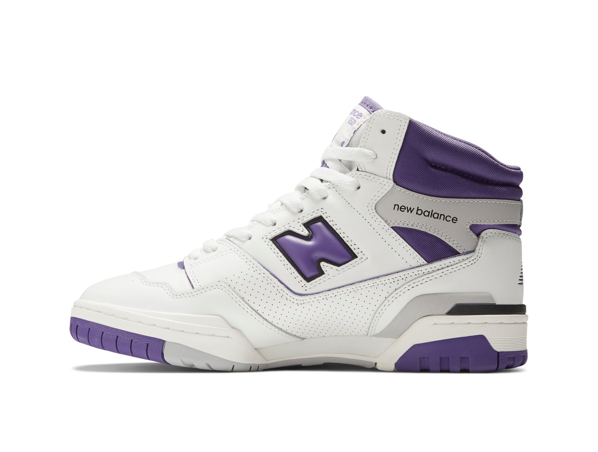 Zapatilla New Balance 650R Cuero Hombre Blanco y Morado