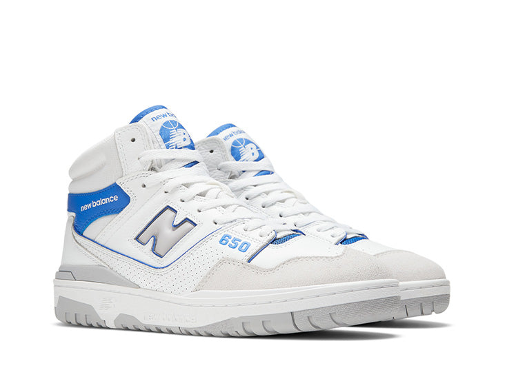 Zapatilla New Balance 650R Cuero Hombre Blanco Azul