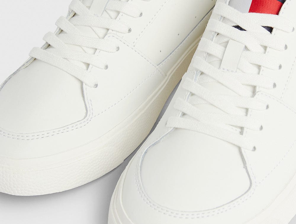 Zapatilla Tommy  Vulcanized Leat Hombre Blanco