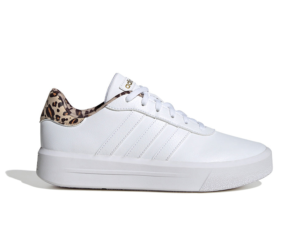 Zapatilla Adidas Court Platform Mujer Blanco - Print