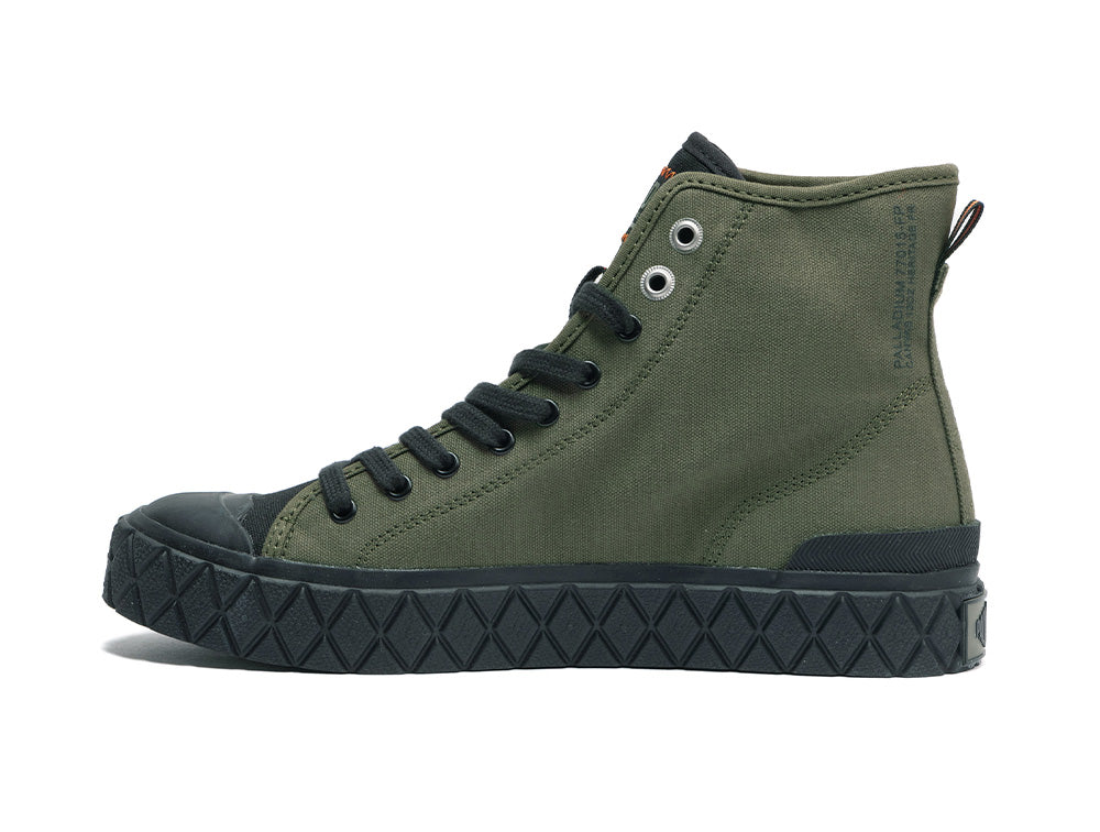 Zapatilla Palladium Palla Ace Mid Hombre Verde - Suela Negro