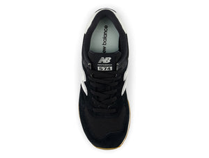 Zapatilla New Balance 574 Hombre Negro -Blanco - Suela Gum