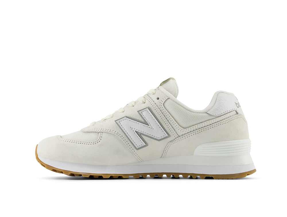 Zapatilla New Balance 574 Hombre Beige - Blanco - Suela Gum