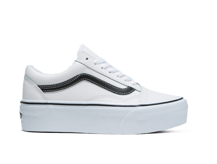 Vans old skool blancas plataforma sale