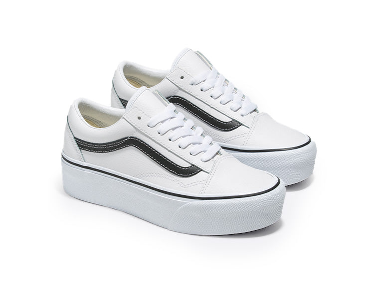 Zapatilla Vans Old Skool Plataforma Mujer Blanco - Real Kicks