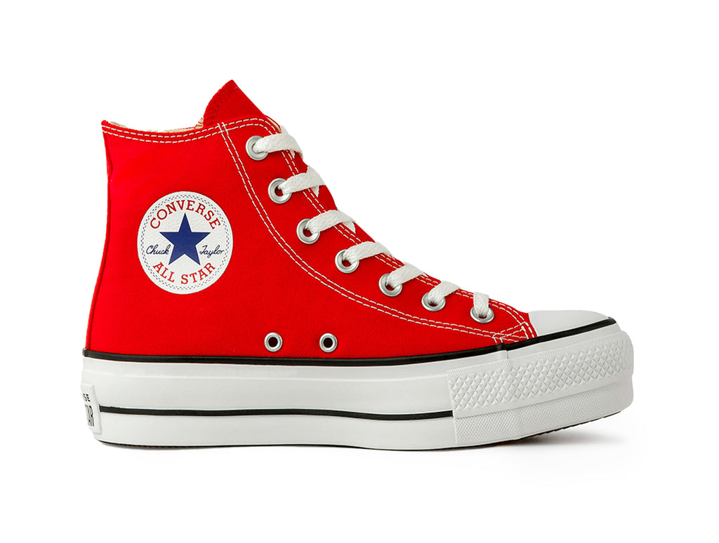 Zapatilla Converse Chuck Taylor Plataforma Hi Mujer Rojo Real Kicks