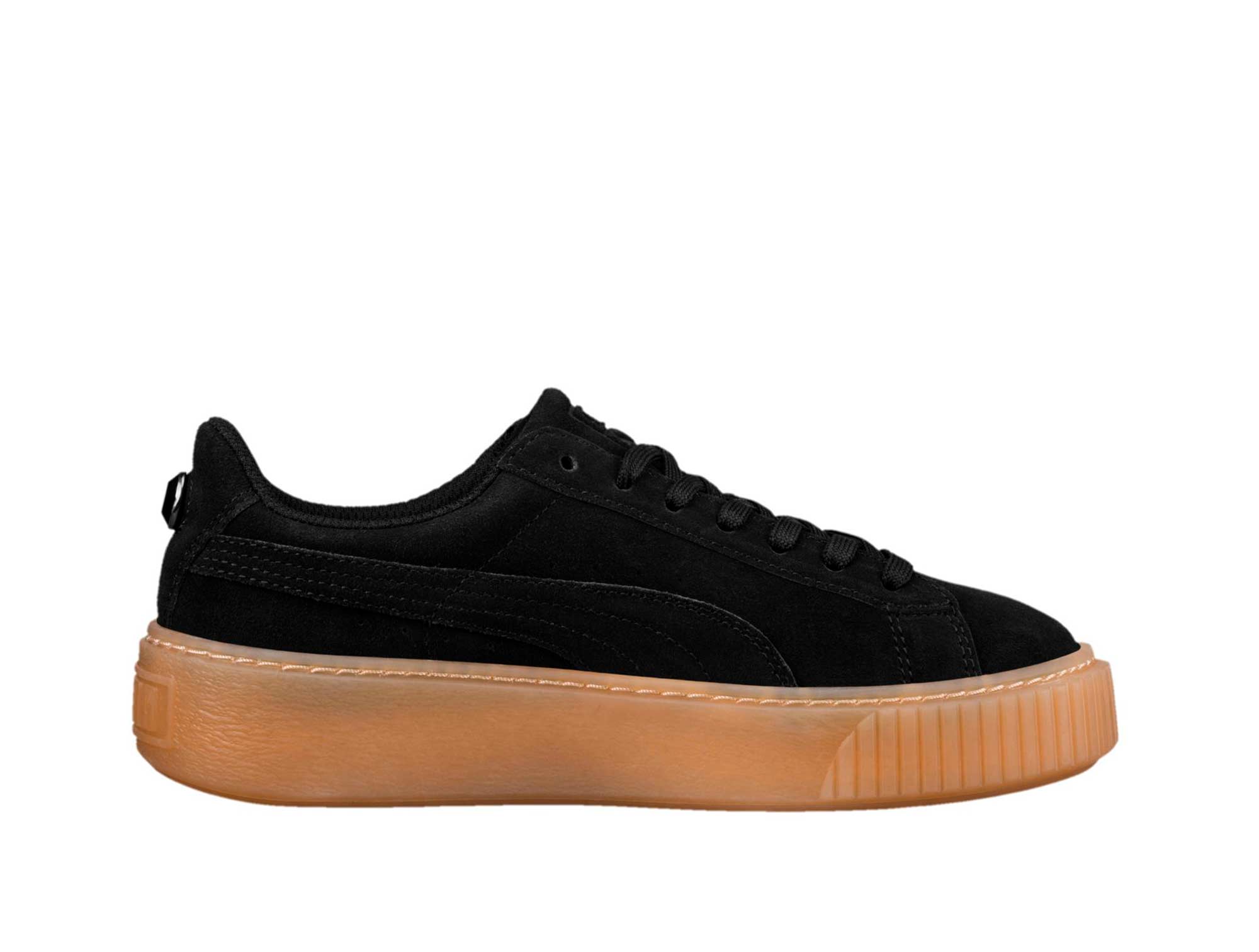 Zapatilla Puma Suede Plataforma Cadete Negro