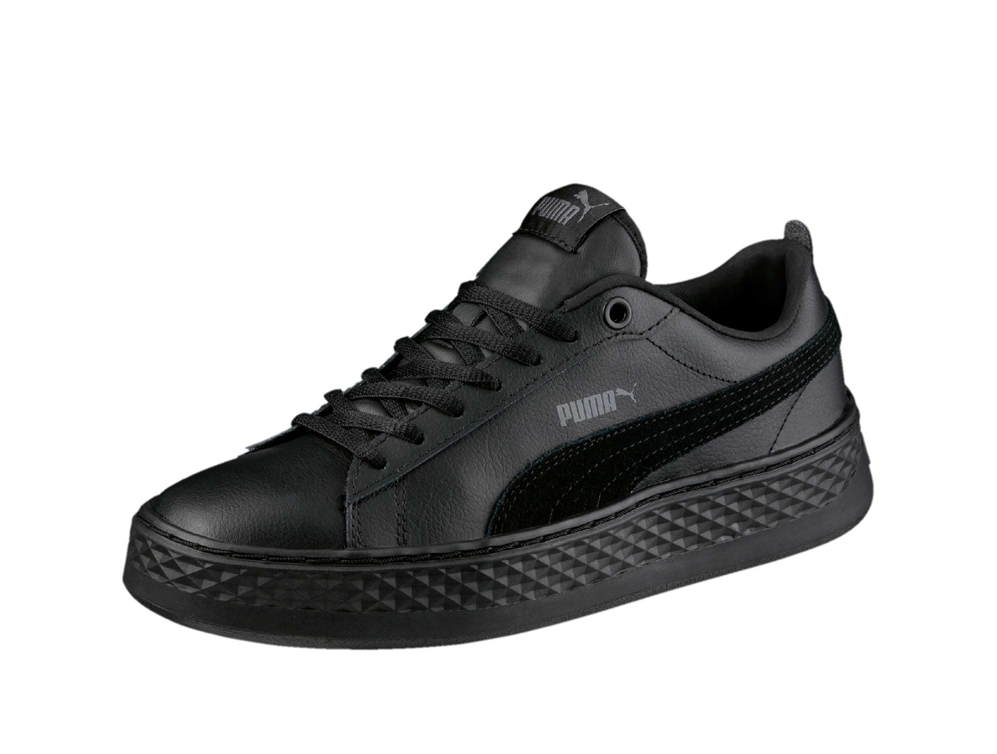 Zapatilla Puma Smash Plataforma Mujer Negro