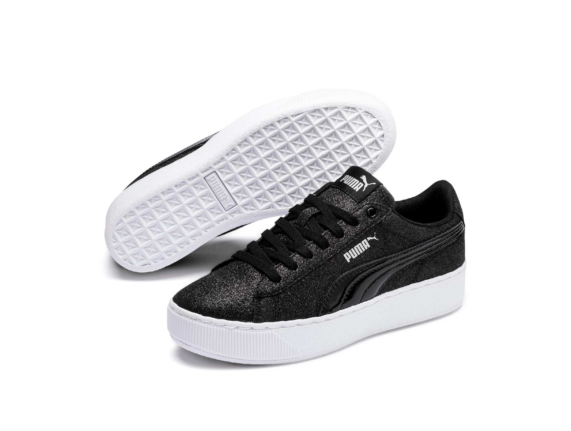 Zapatilla Puma Vikky Plataforma Cadete Negro