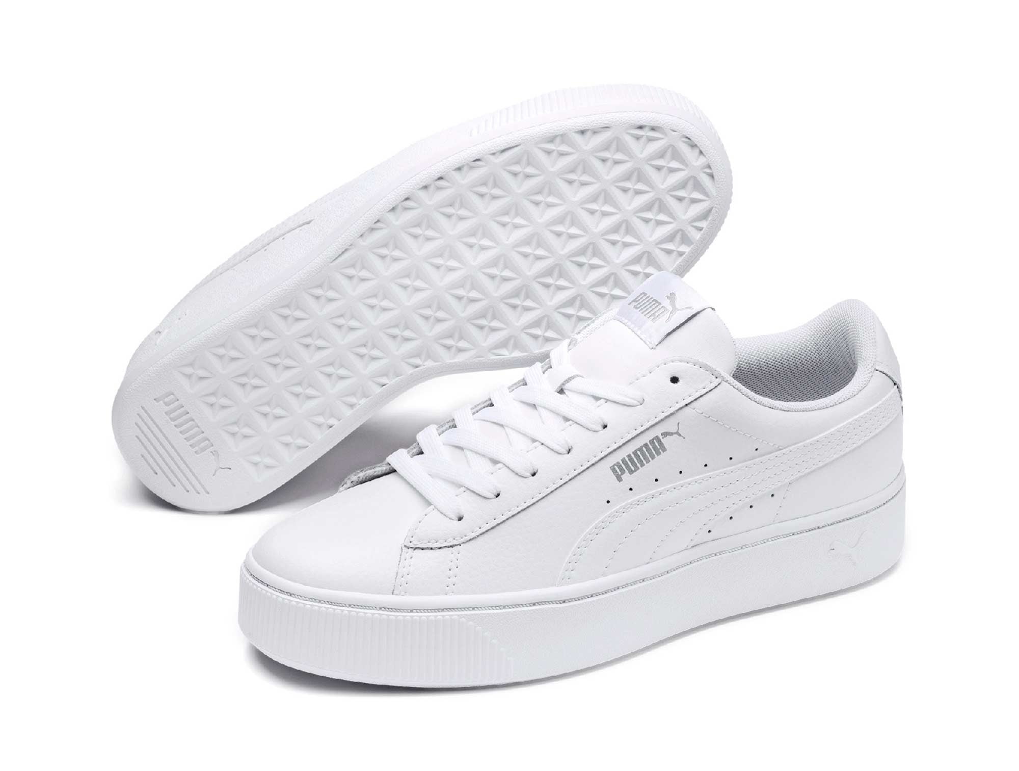 Zapatilla Puma Vikky Stacked Plataforma Mujer Blanco