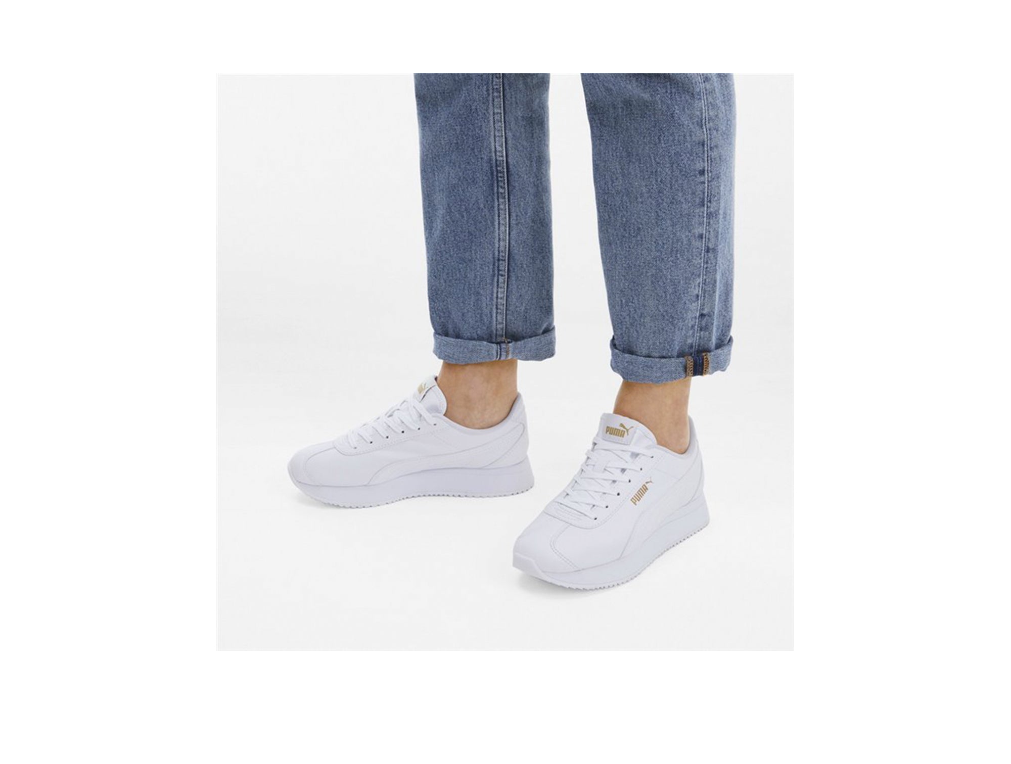 Zapatilla Puma Turino Stacked Plataforma Mujer Blanco